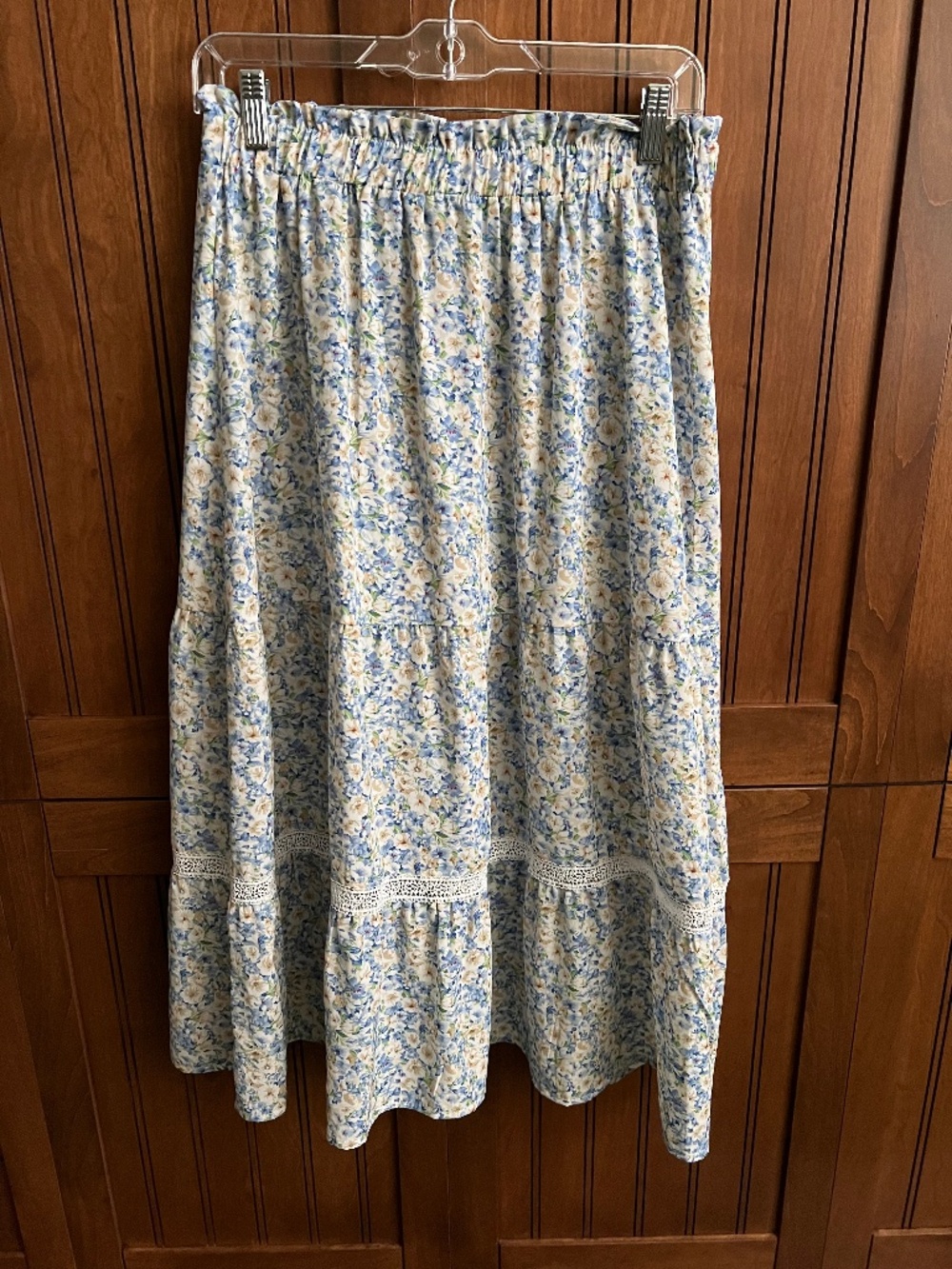 Grace Karen Floral Pull On Midi Skirt Size M